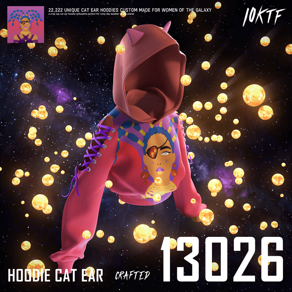 Galaxy Cat Ear Hoodie #13026