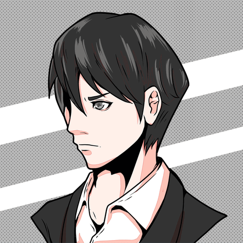 slanted person