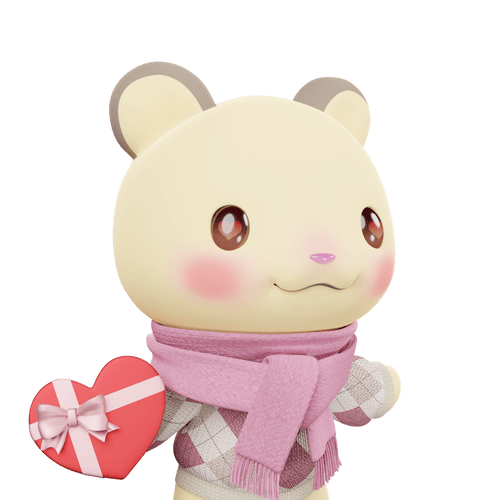 3D LEELEE-Love-Kinkuma hamster-#20707