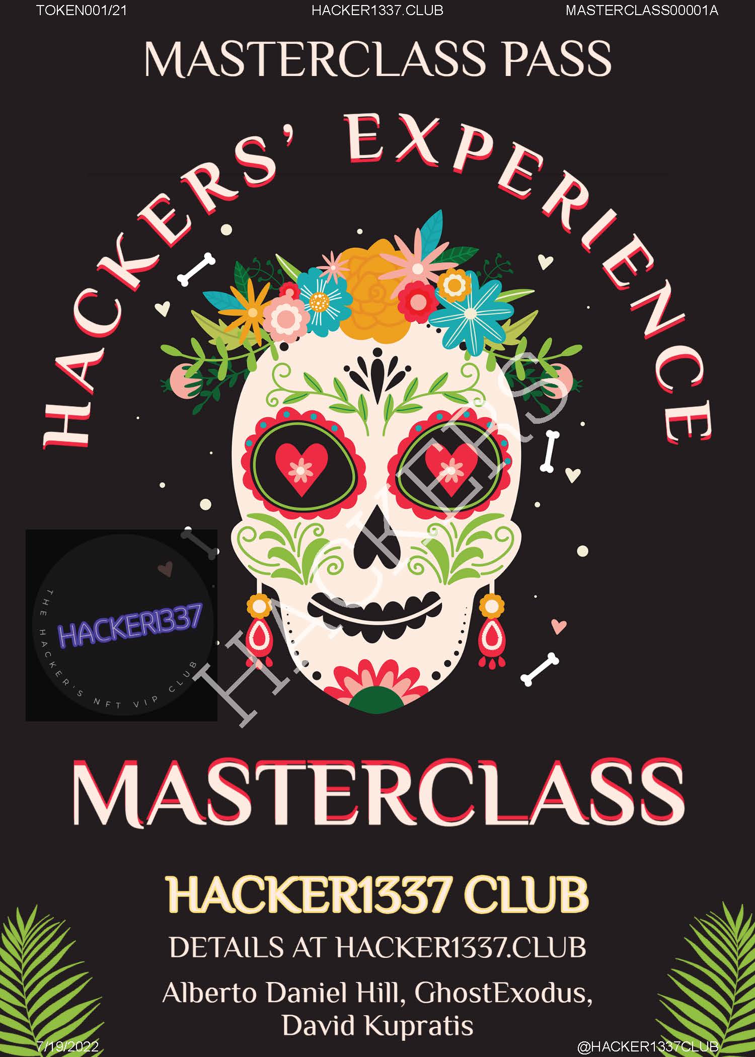 MASTERCLASS: HACKERS EXPERERIENCE