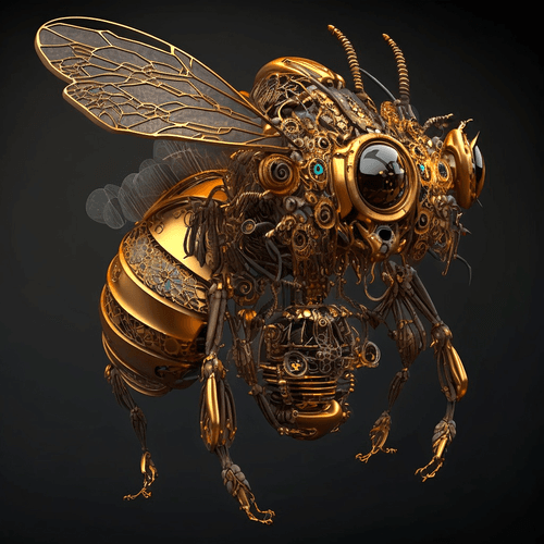 Steampunk Robotic Bee 1