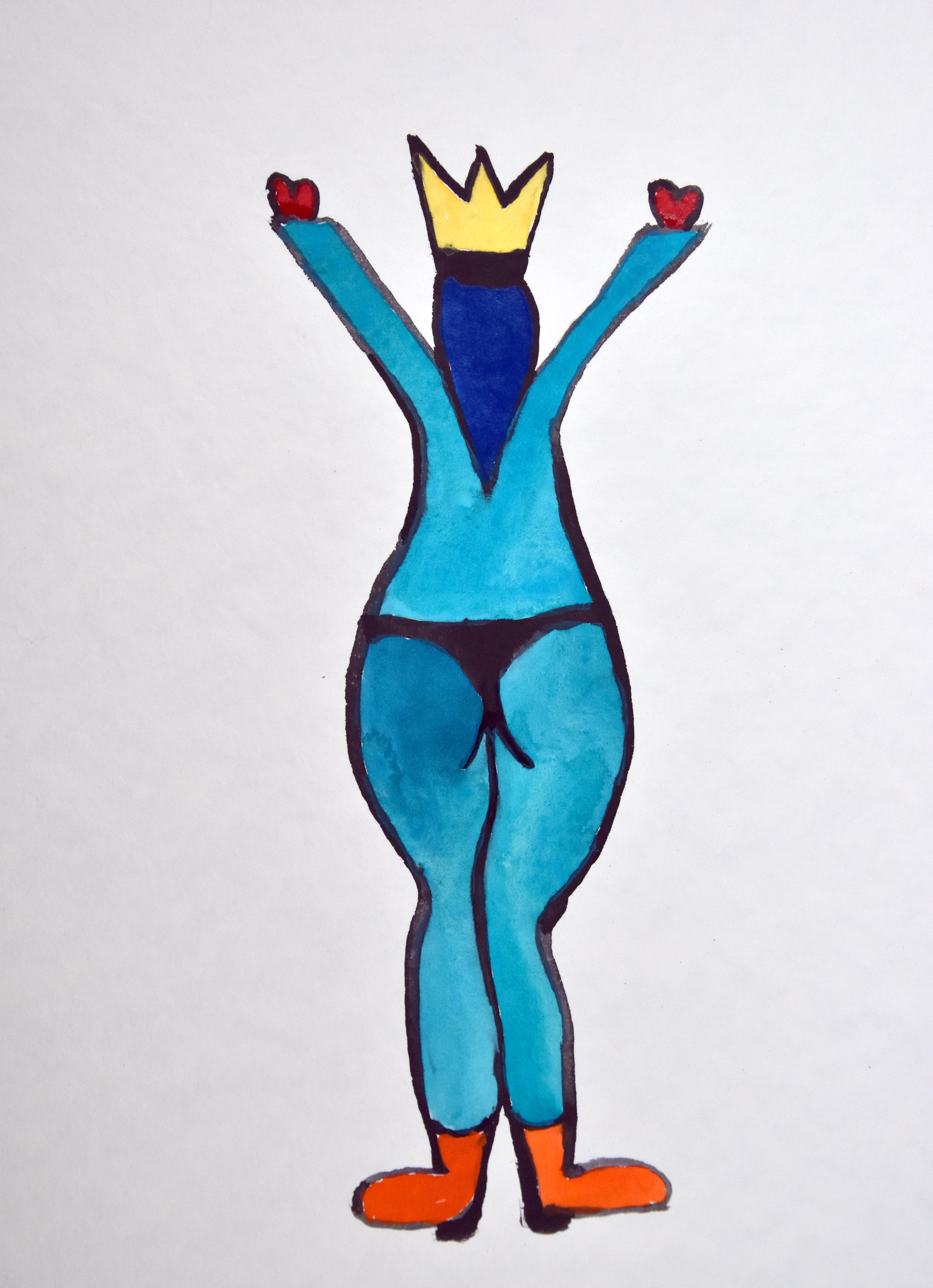 lady in blue