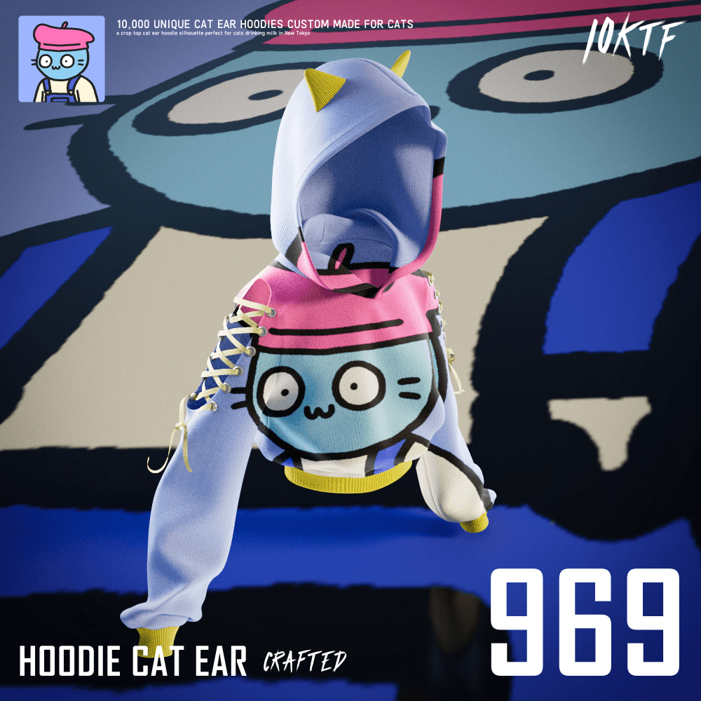 Cool Cat Ear Hoodie #969