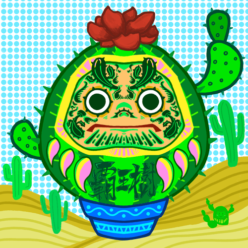 CryptoDarumArt #075 Cactus ~Order~