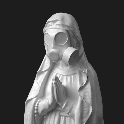 Gas Mask Virgin Mary