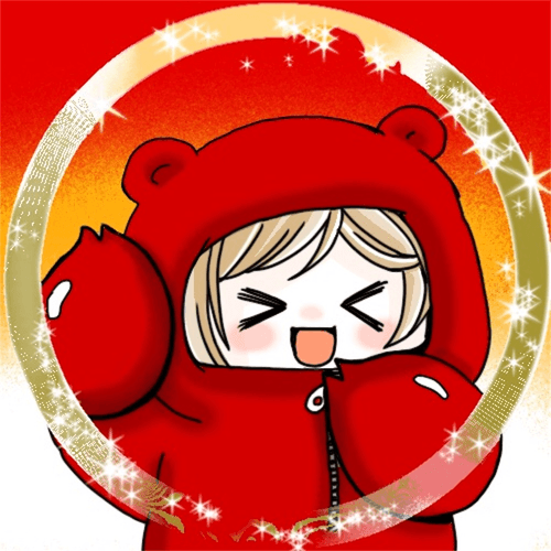 クマとスカーレット　ハサミ（赤）
