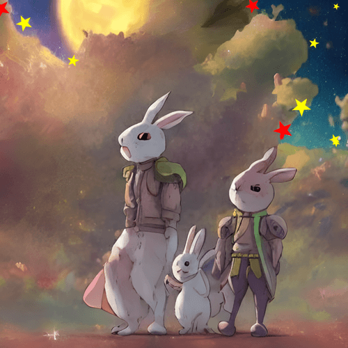 [Ashley #632] The Bunny Family's Planetary Journey