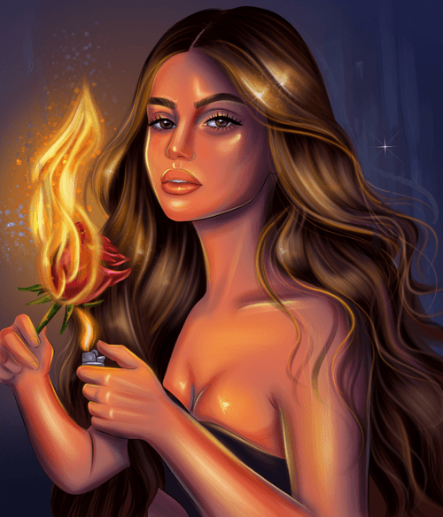 Girl with the fire