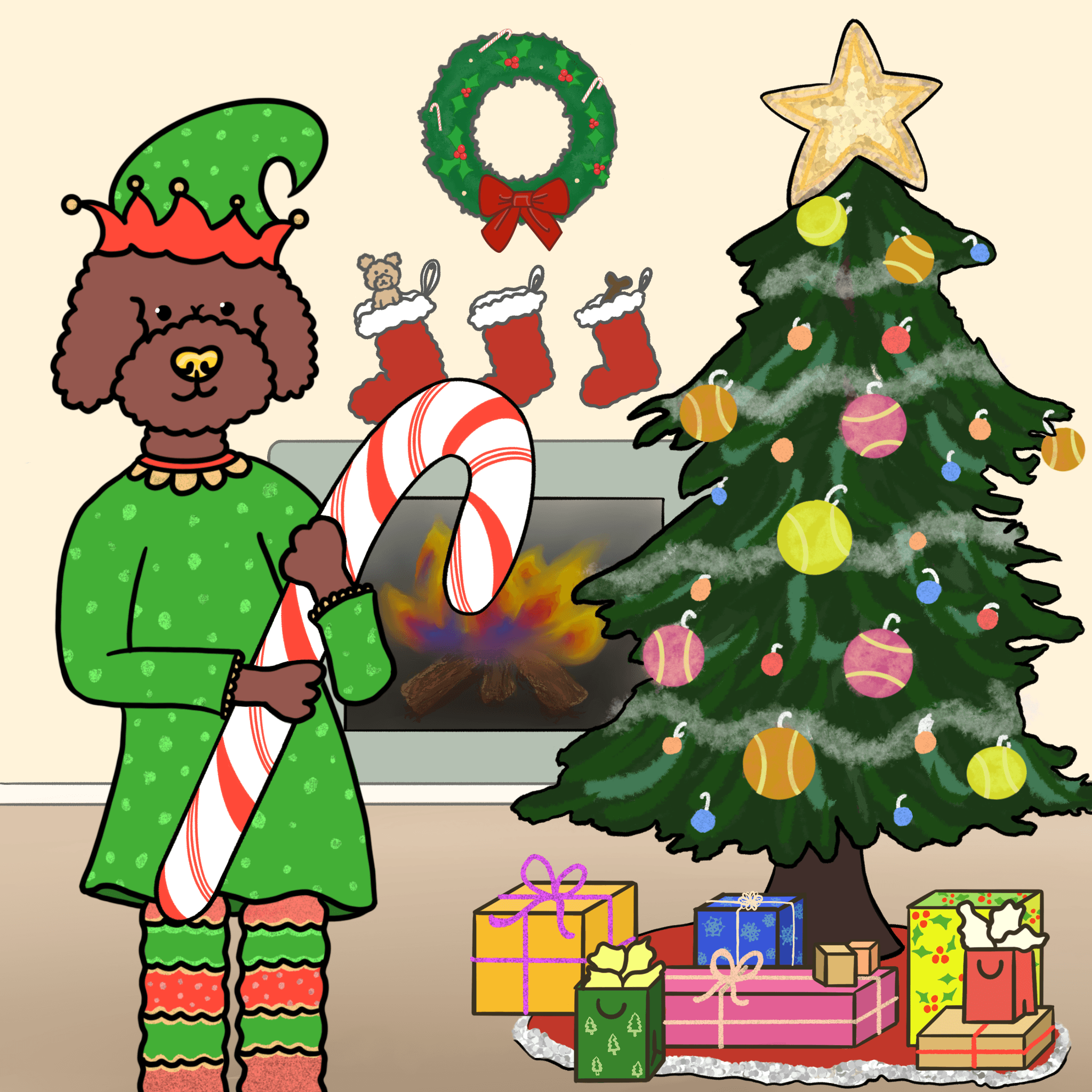 Peppermint Poodle's Christmas Cheer