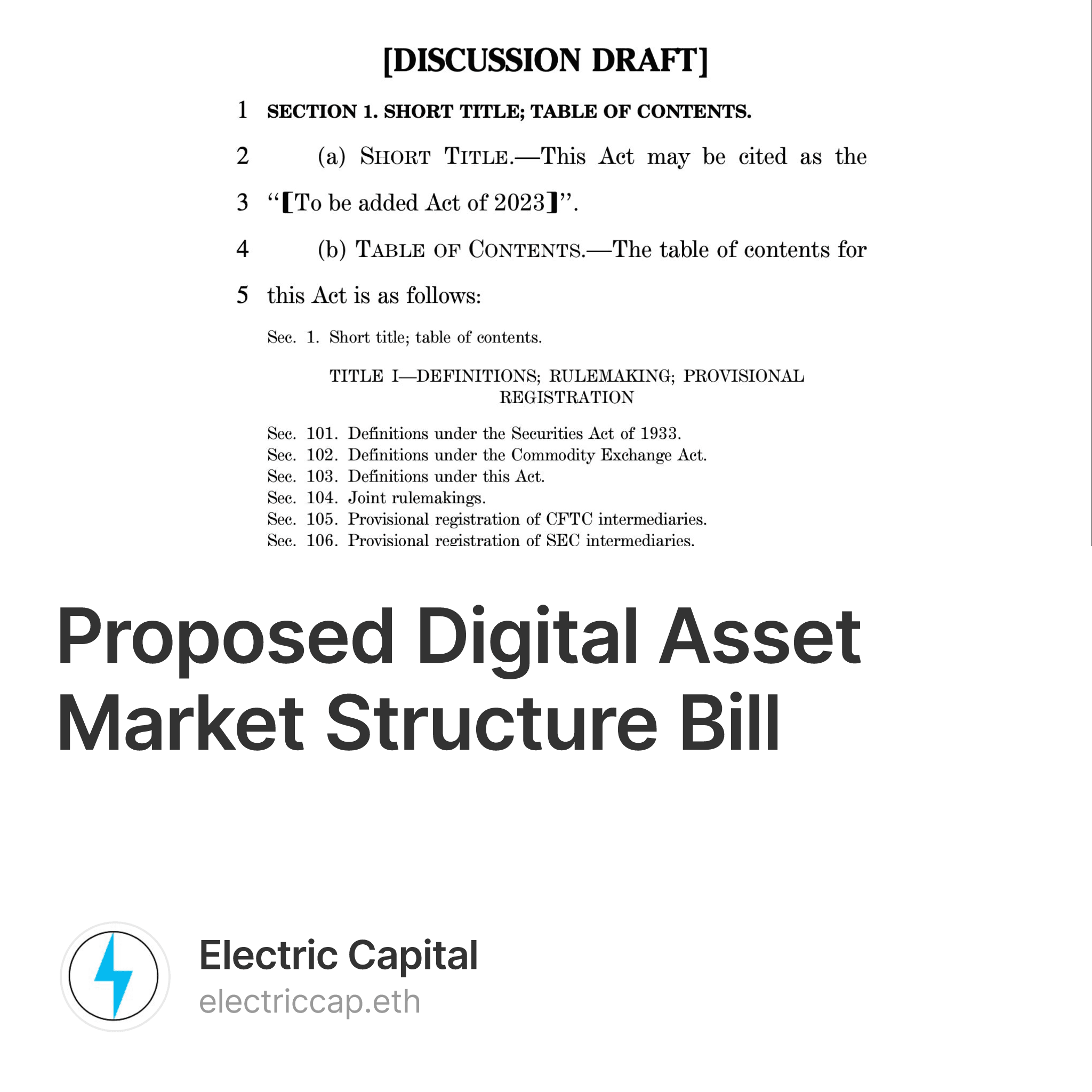 Proposed Digital Asset Market Structure Bill Collection OpenSea