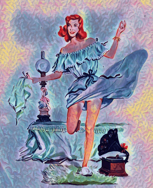 vintage pinup art