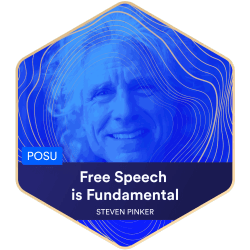 Steven Pinker on Free Speech - Blue POSU collection image