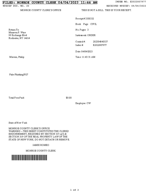 Order to Show Cause - Page 1