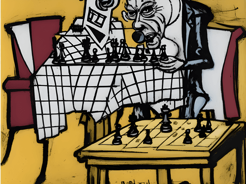 clowns playing chess