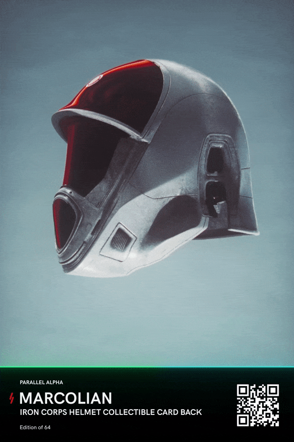 Iron Corps Helmet Collectible Card Back