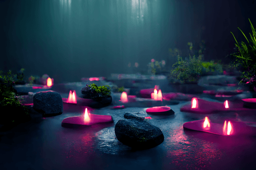 Underwater Neon Zen Garden