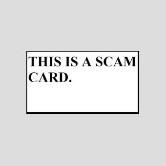 SCAM CARD #14