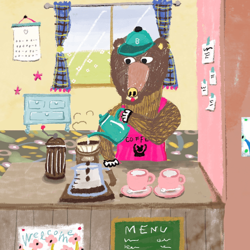 Coffee Shop Bear #001