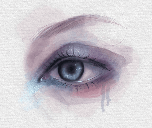 Watercolor eyes "Tenderness"