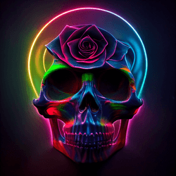 Neon Rose skulls collection image