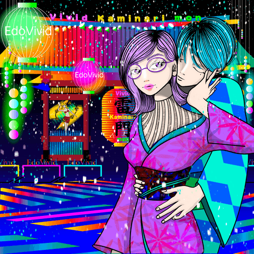 #022-Lovers in front of Vivid Kaminarimon 