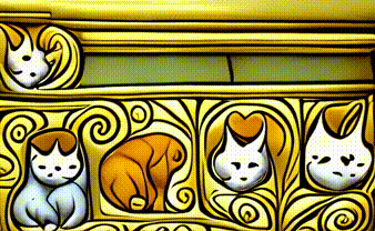 Art Nouveau Cats 8