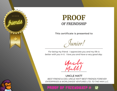 Proof of Friendship - Junior!