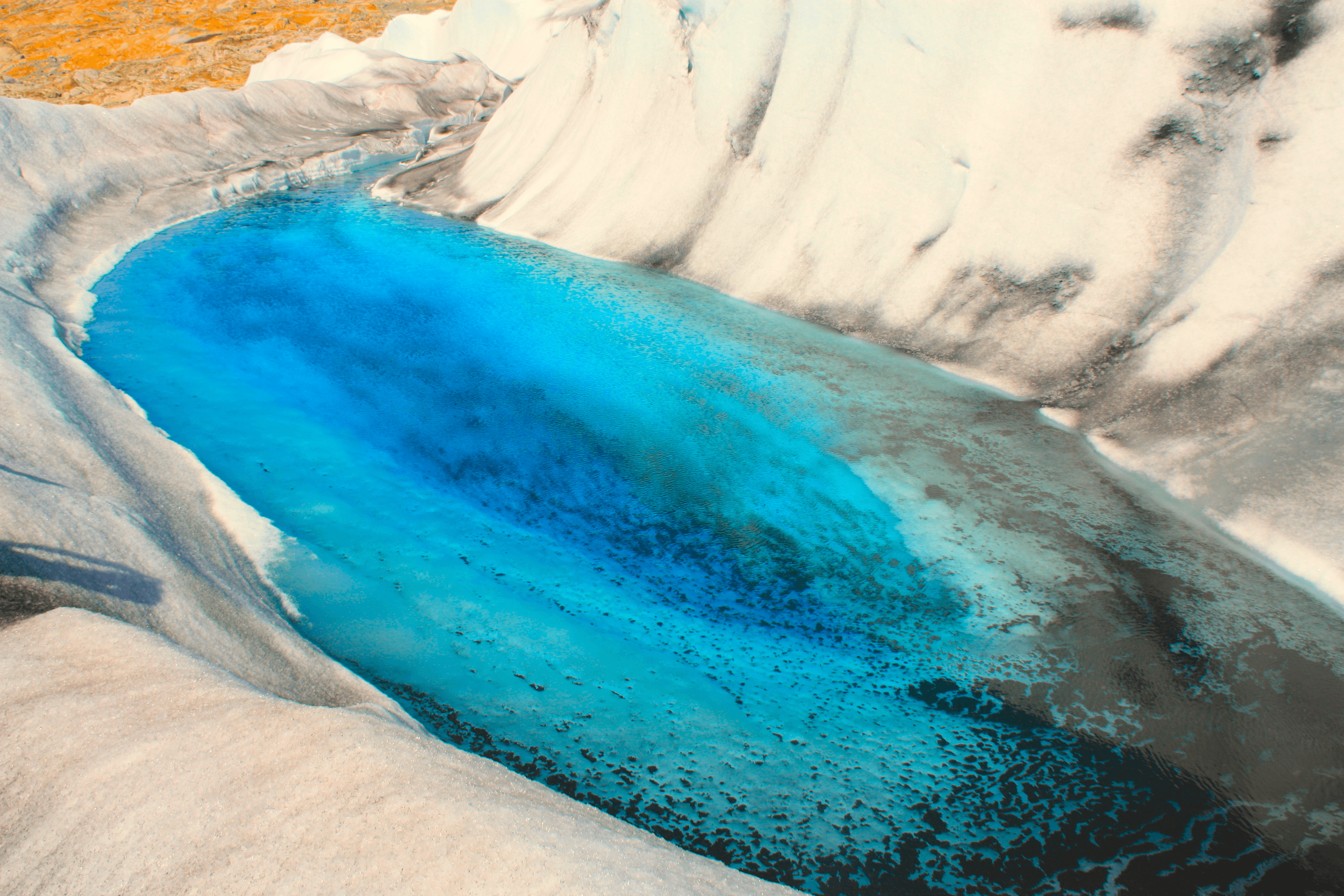Blue ice lagoon.