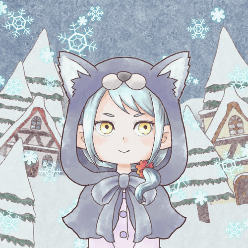 Hood Girl 001 Gray wolf