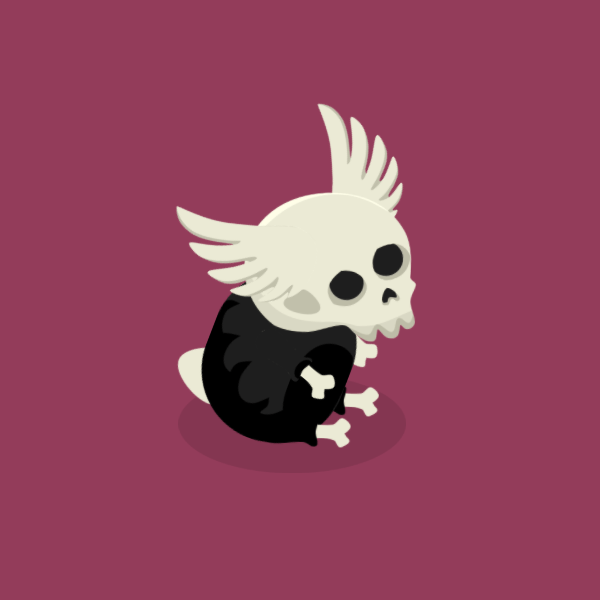 #043 Winged Skull