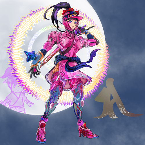 CryptoninjaGaiden 004・Sakuya‐dark pink（002-咲耶Sakuya）