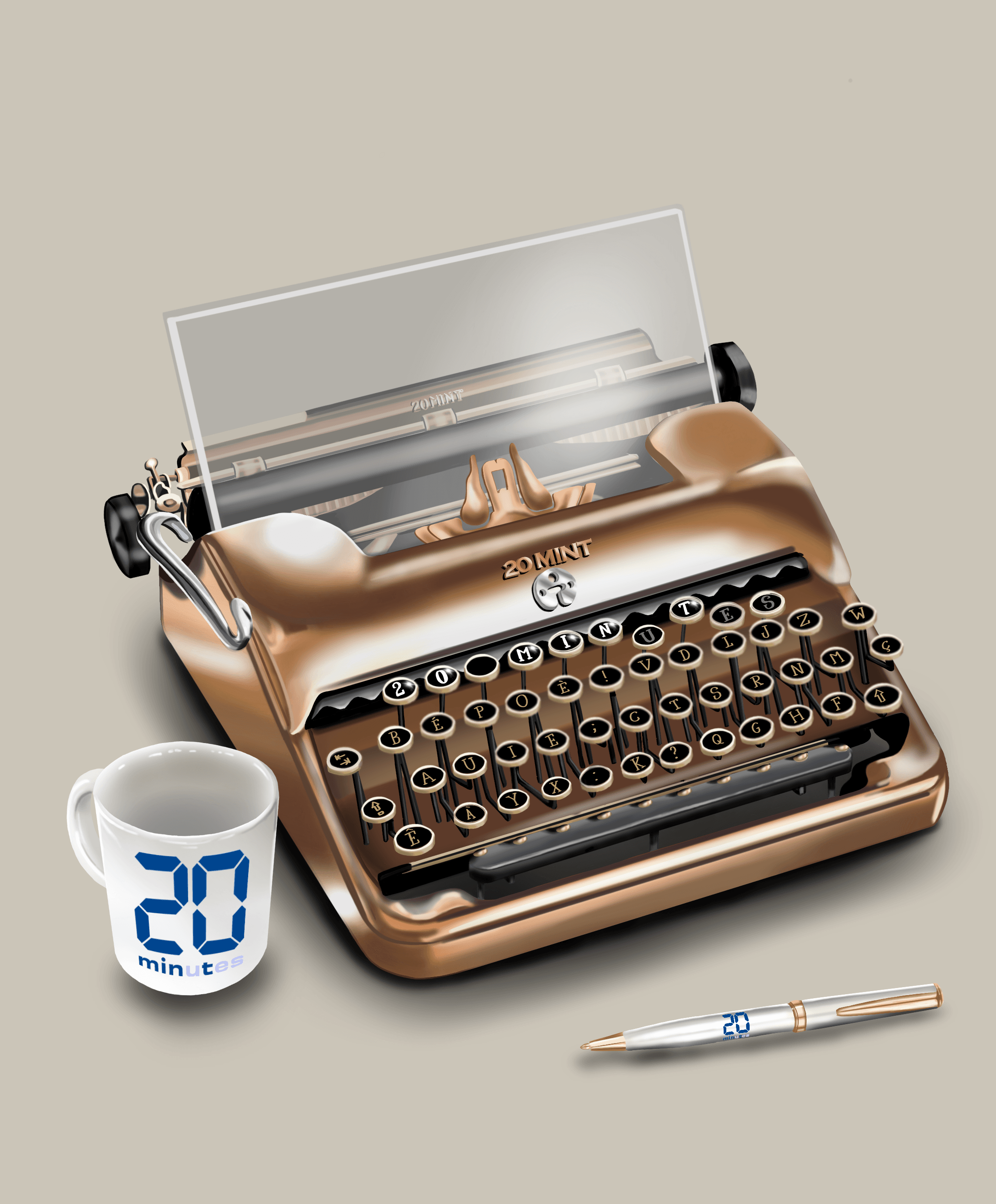 20 Mint Typewriter #573