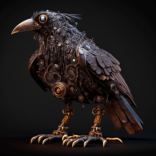 Steampunk Robotic Crow 1