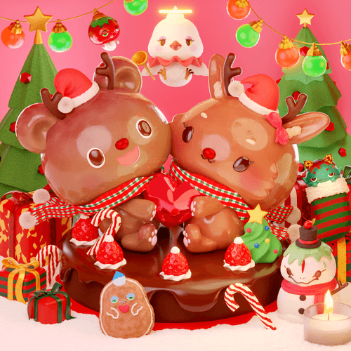 CNPcake #00466 XmasLovers-Leelee Reindeer x Luna Reindeer