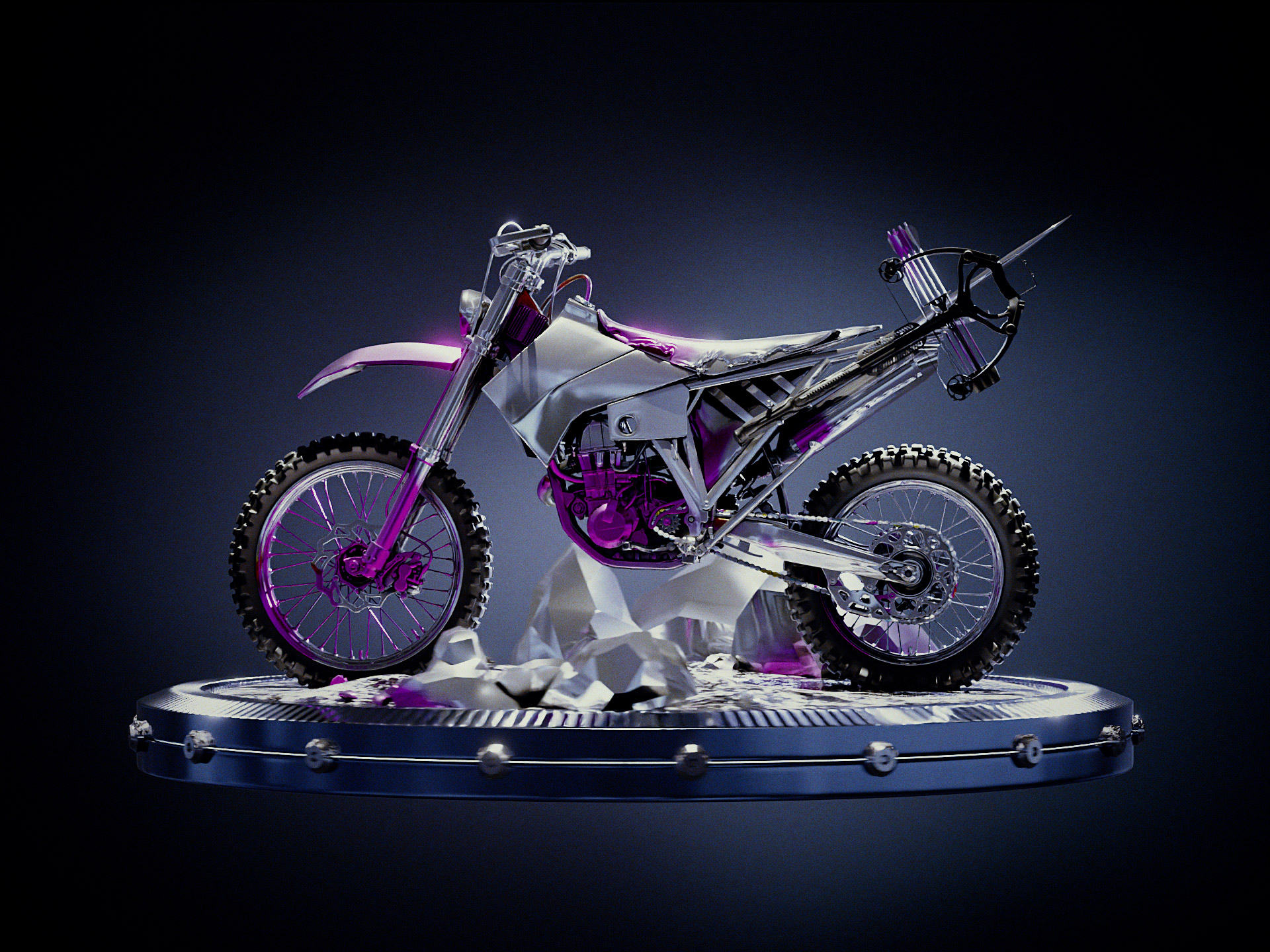 Purple Silver Bike