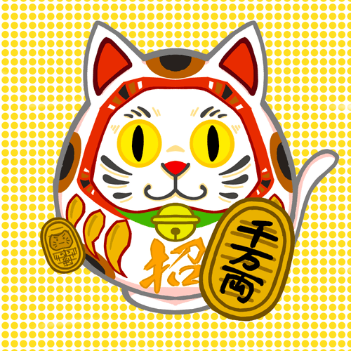 CryptoDarumArt #064 Lucky Cat