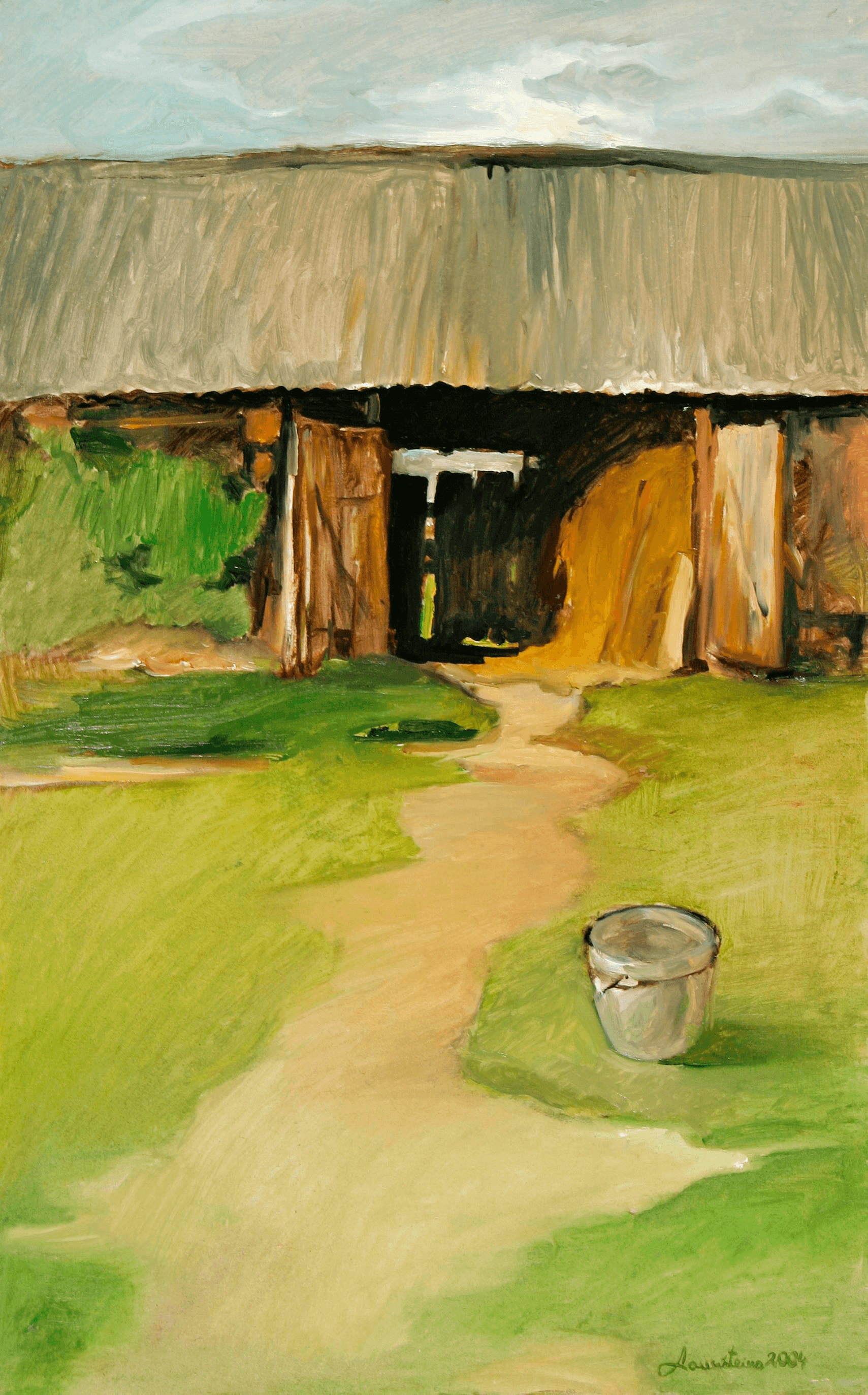 Trail through the barn