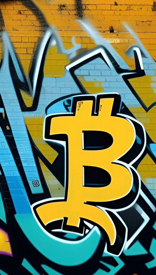 Bitcoin Graffiti Print