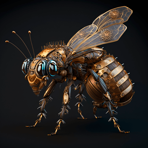 Steampunk Robotic Bee 3