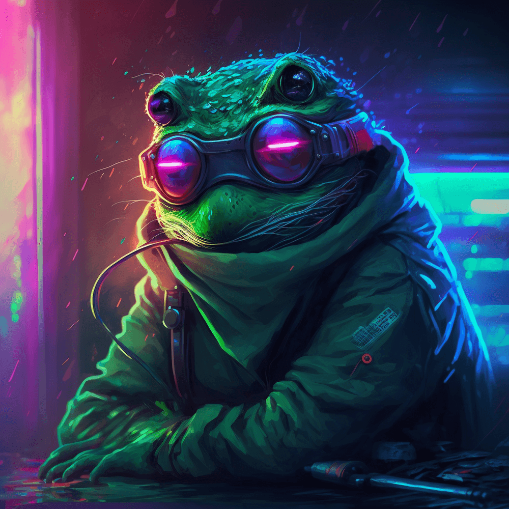 Cyberpunk Pepe Frog #34 - PFP Cyberpunk Pepe Frog | OpenSea