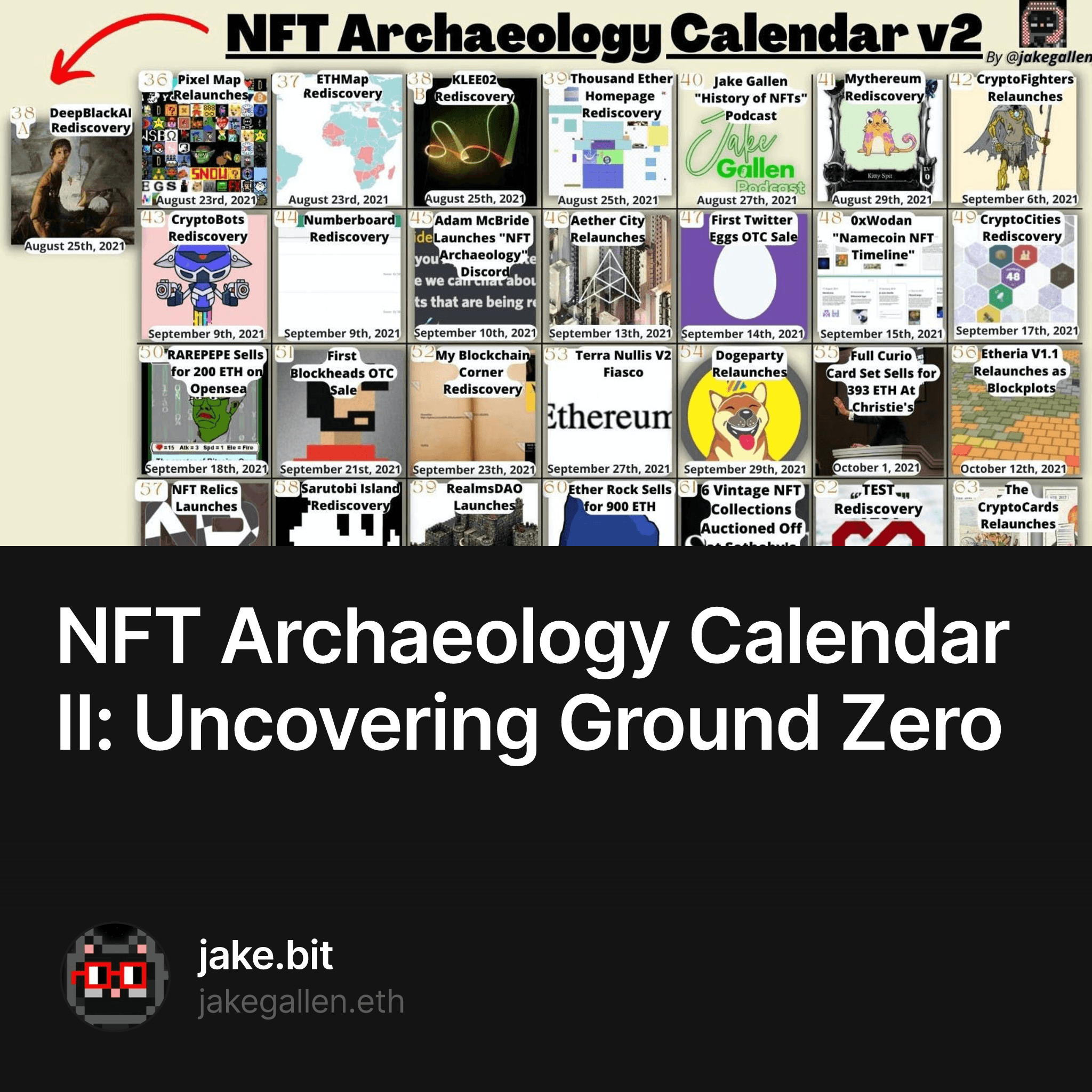 NFT Archaeology Calendar II: Uncovering Ground Zero 1/400