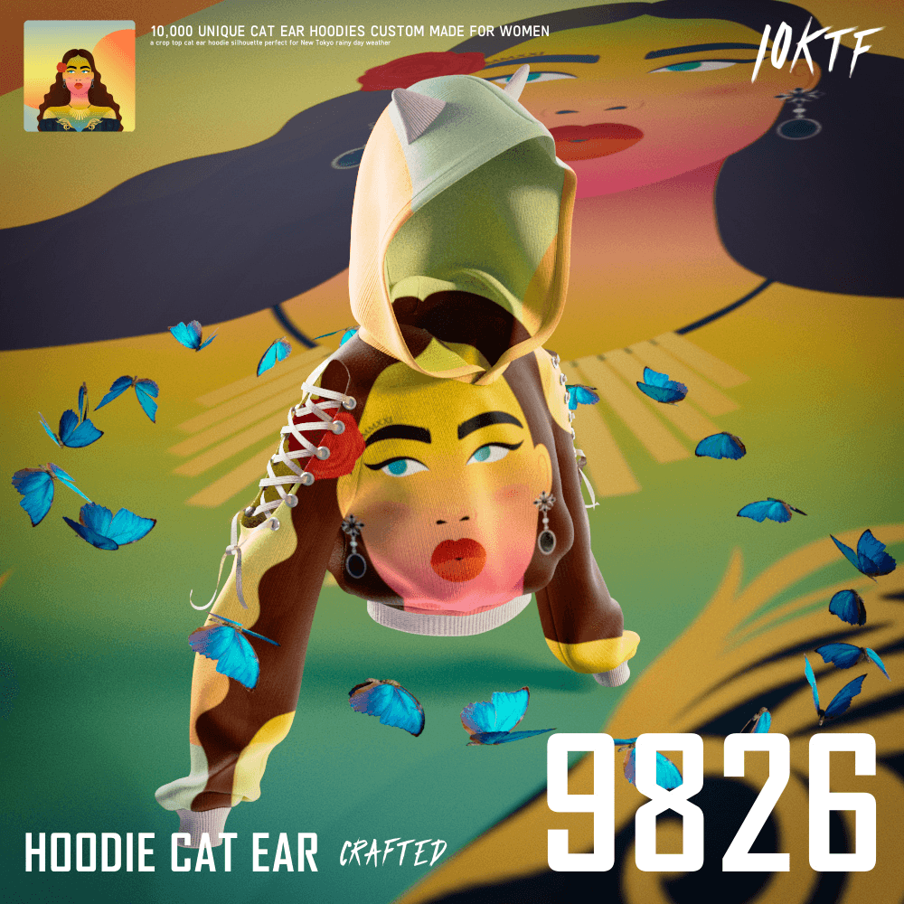 World of Cat Ear Hoodie #9826