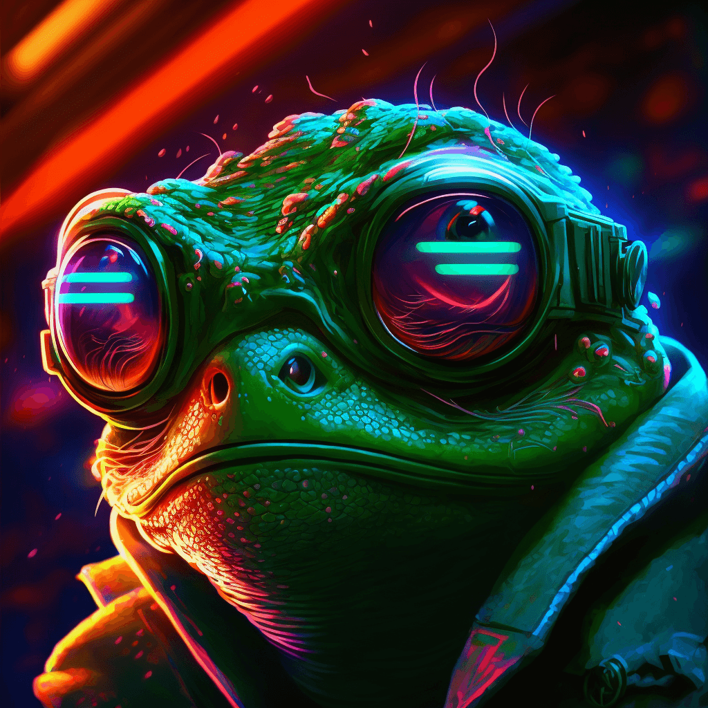 Cyberpunk Pepe Frog #38 - PFP Cyberpunk Pepe Frog | OpenSea