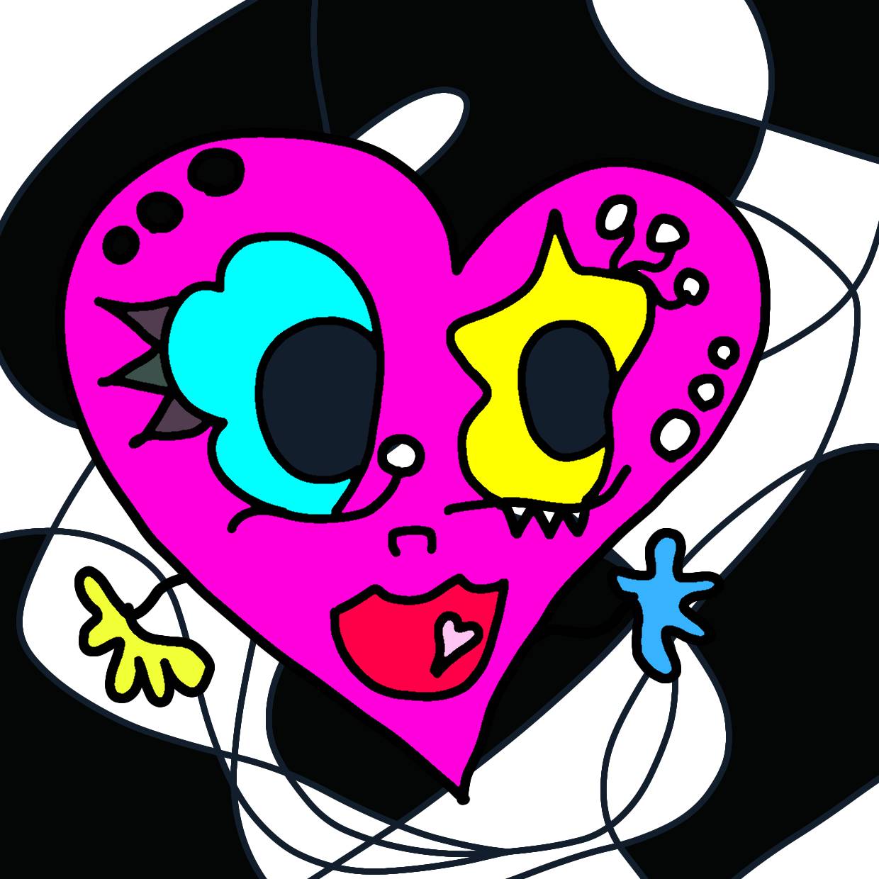 lovely heart pink