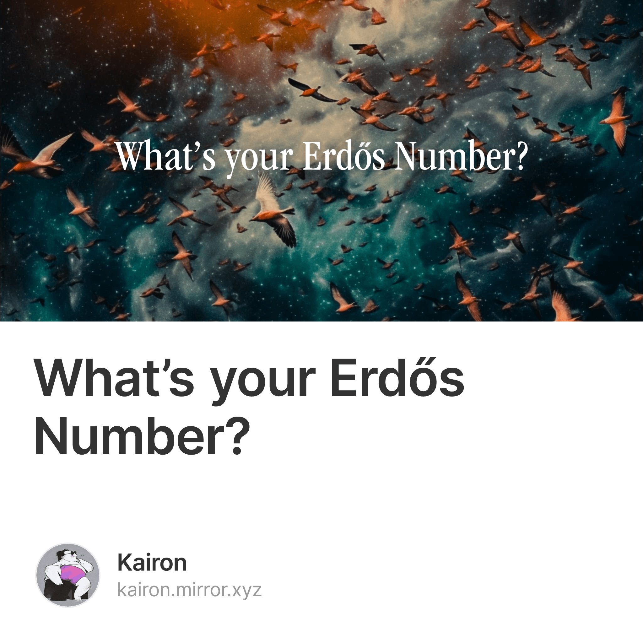 What’s your Erdős Number? Collection OpenSea