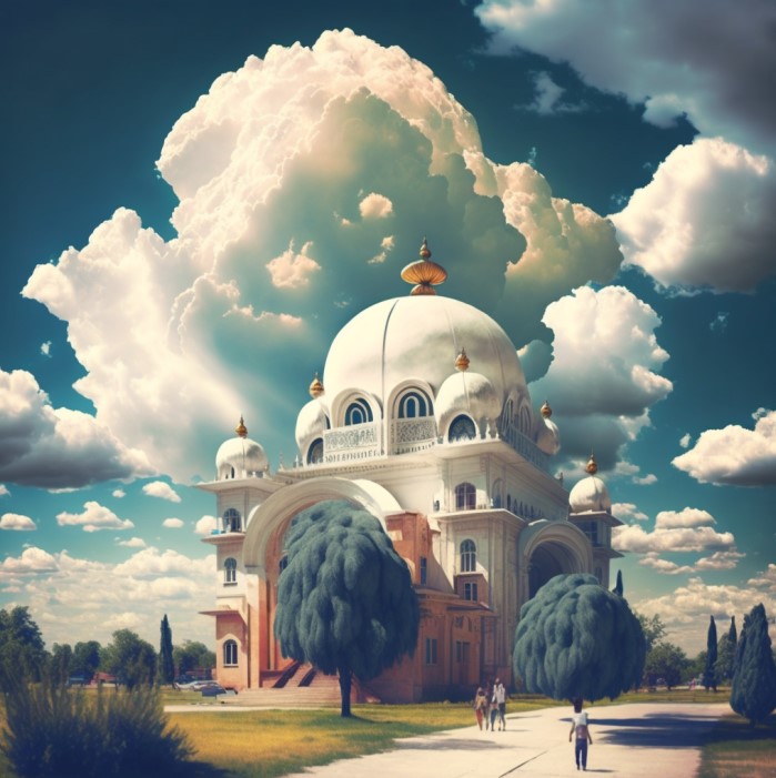 "Gurdwara in Heaven."