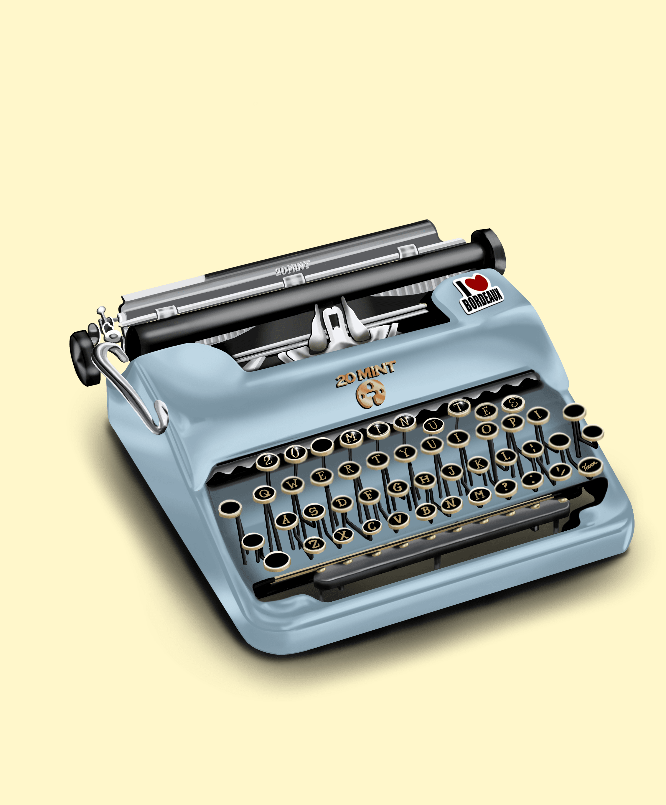 20 Mint Typewriter #72