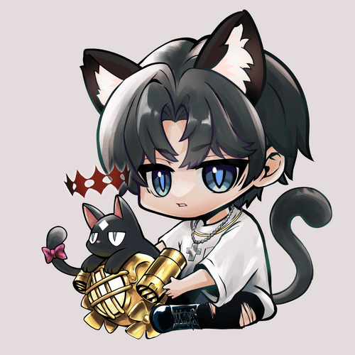 Chibi cat twins