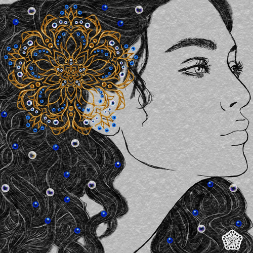 Femme fatale-mandala flower