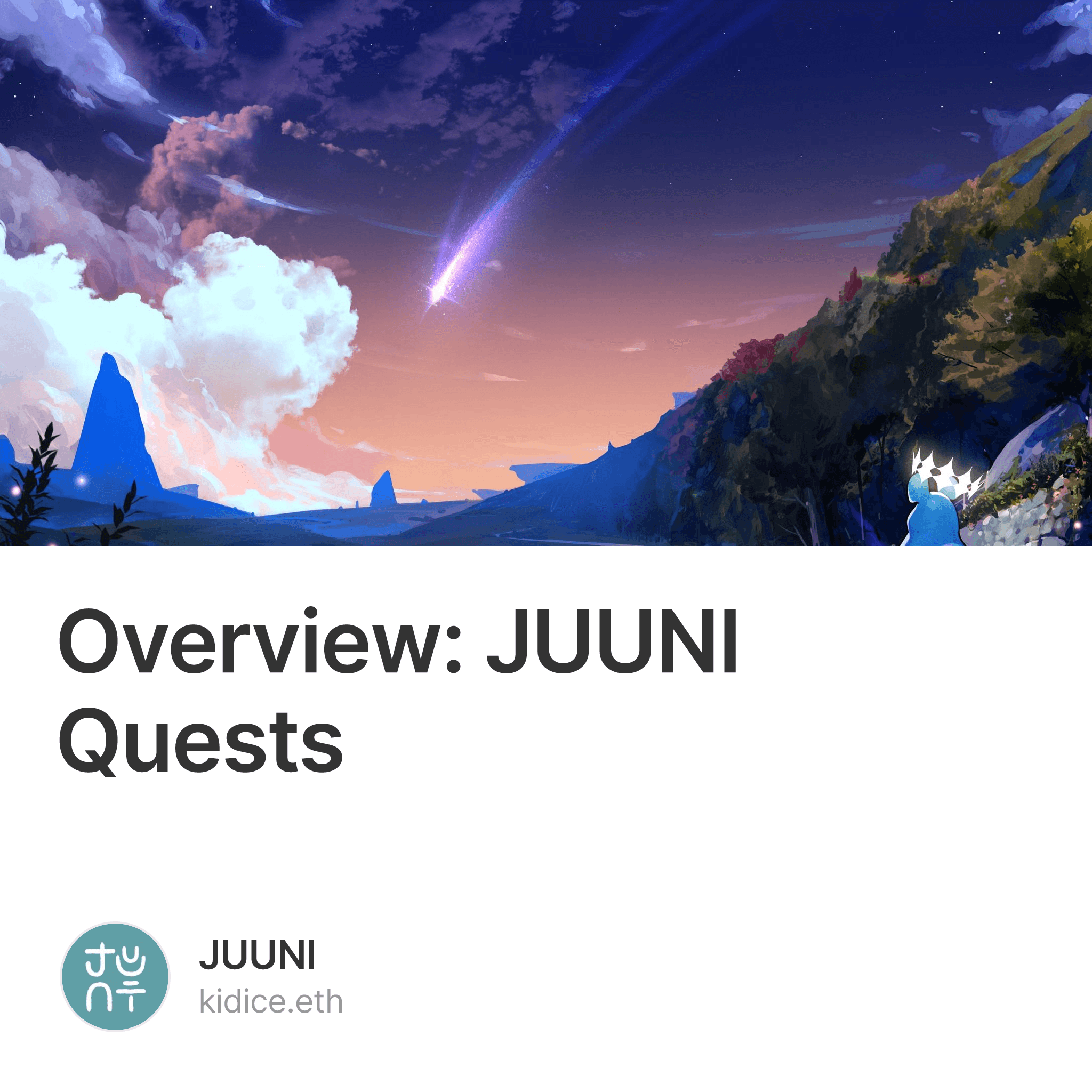 Overview: JUUNI Quests 11/500